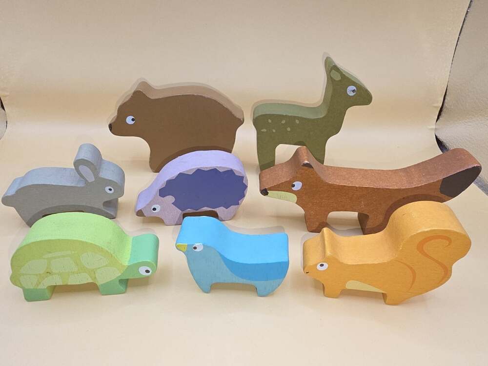 Woodland Stacking Forest Animals Wood Blocks Le Toy Van FAO Swartz
